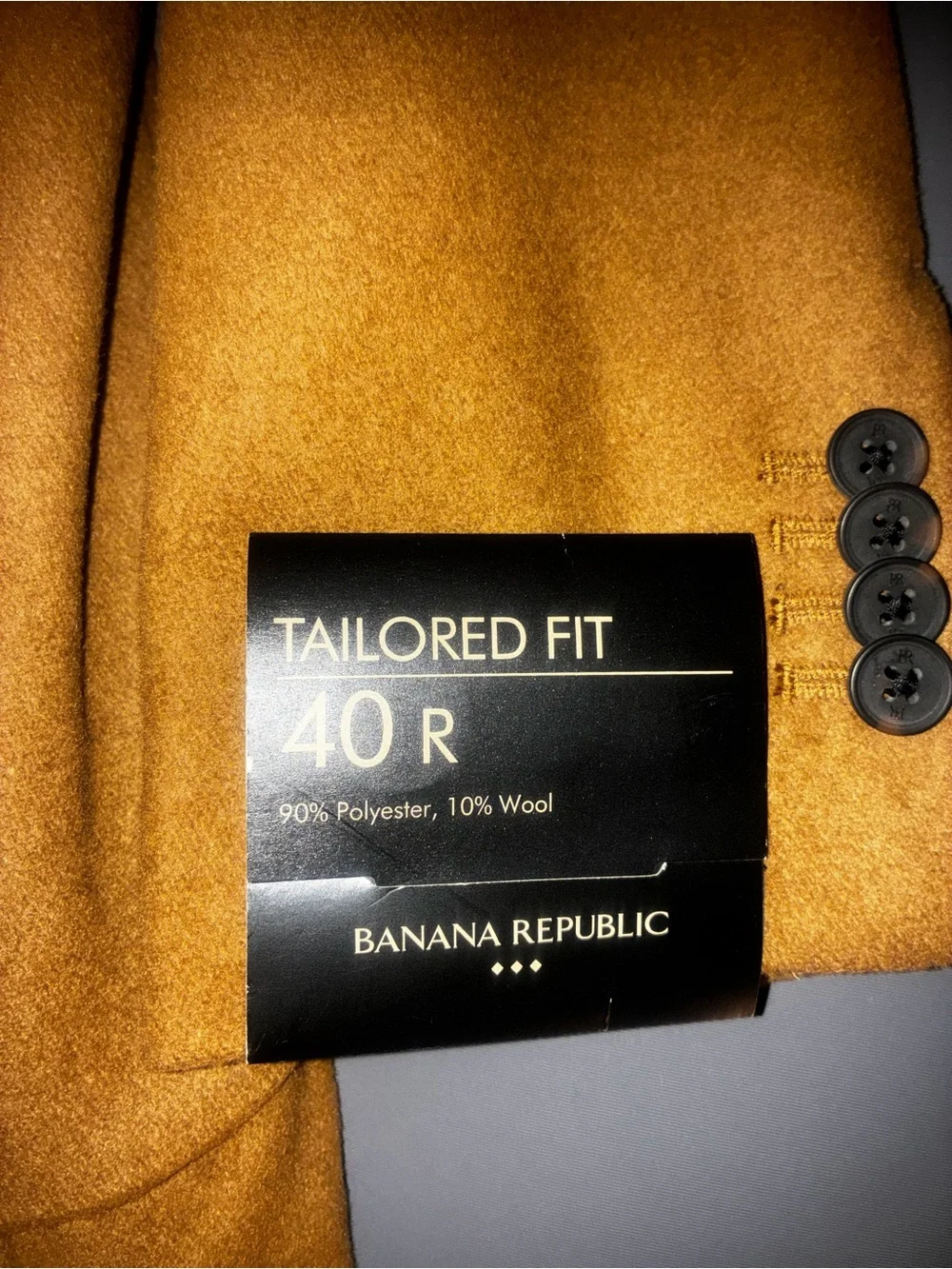 NWT Banana Republic Men's Tailored Fit Wool Blend Blazer Sport Coat Camel 40R